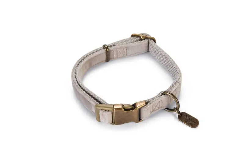 Designed by Lotte Hondenhalsband Velura 26-40 cm — Grijs