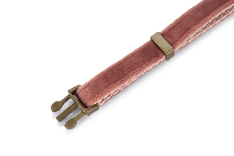 Designed by Lotte Kattenhalsbandje Velura — Roze - HALSBANDEN/LIJNEN NYLON