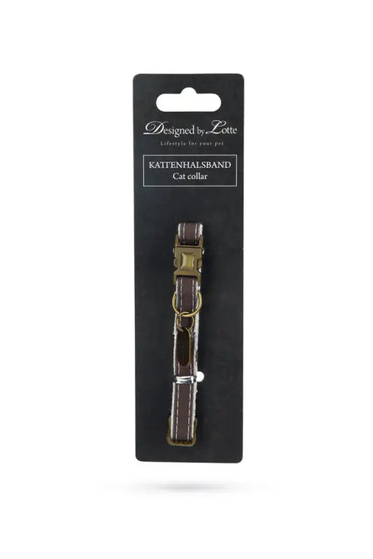 Designed by Lotte Kattenhalsbandje Virante — Bruin - HALSBANDEN/LIJNEN NYLON