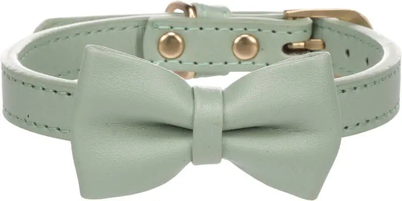 Flamingo Hondenhalsband Nela met strik 24-30 cm — Muntgroen