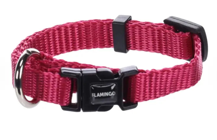 Flamingo Hondenhalsband Ziggi 15-25 cm — Kersenrood