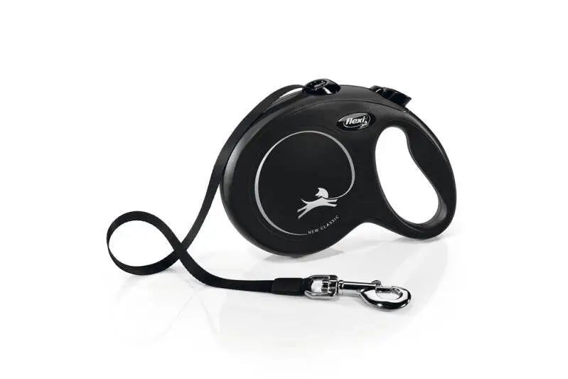 Flexi Hondenriem New Classic Band zwart L 5M — 5 meter