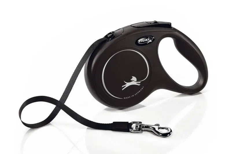 Flexi Hondenriem New Classic Band zwart M 5M — 5 meter