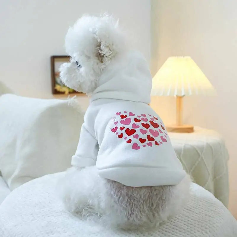 Hearts hoodie White 24 cm