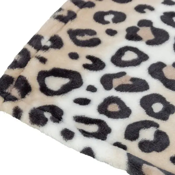 Hondendeken Leo Soft Pluche Crème/Panterprint - BEDDEN/MANDEN/KUSSENS