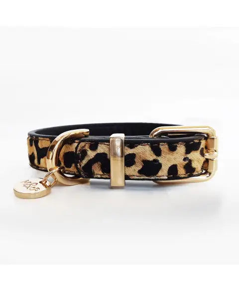 Hondenhalsband leer Leopard 30 cm x 1,5 cm - HALSBANDEN/LIJNEN LEER