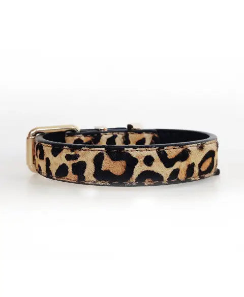 Hondenhalsband leer Leopard 30 cm x 1,5 cm - HALSBANDEN/LIJNEN LEER
