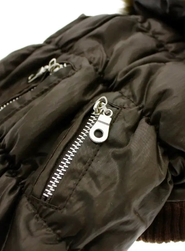 Hondenjas Luxury Quilted Parka — Donkerbruin - Hondenjas