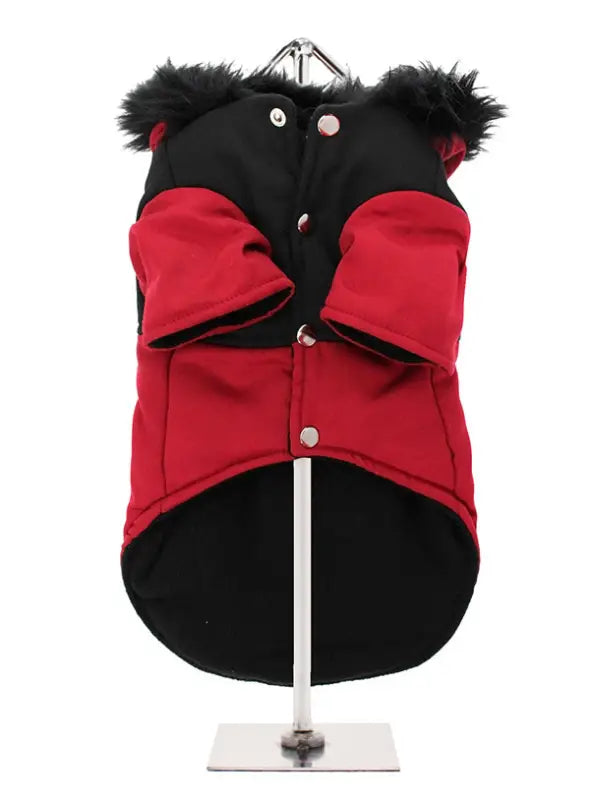 Hondenjas Red on Black Two Tone Parka — Rood / Zwart - Hondenjas