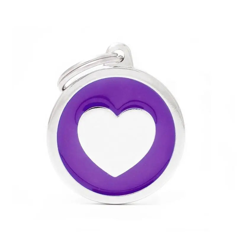 Hondenpenning Classic Cirkel Purple Heart