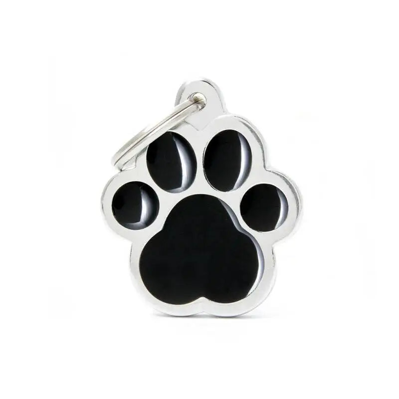 Hondenpenning Classic Paw Black Large