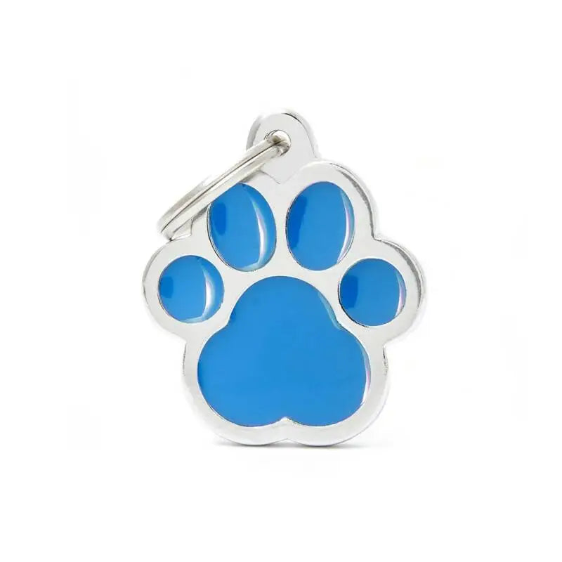 Hondenpenning Classic Paw Blue Large