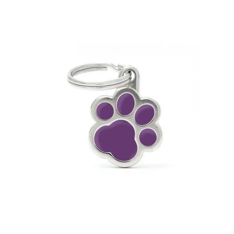 Hondenpenning Classic Paw Purple Small