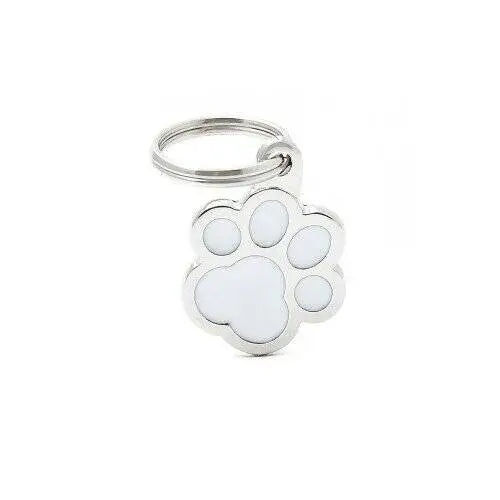 Hondenpenning Classic Paw White Small