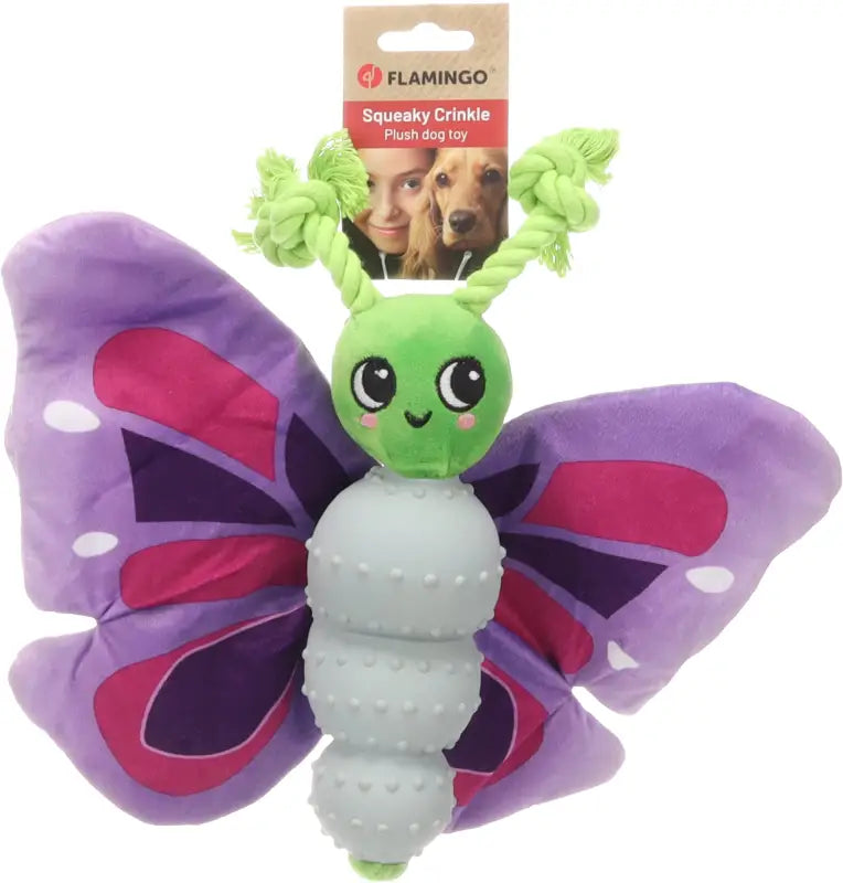 Hondenspeelgoed Pluche Vlinder Buspi — Paars - SPEELGOED