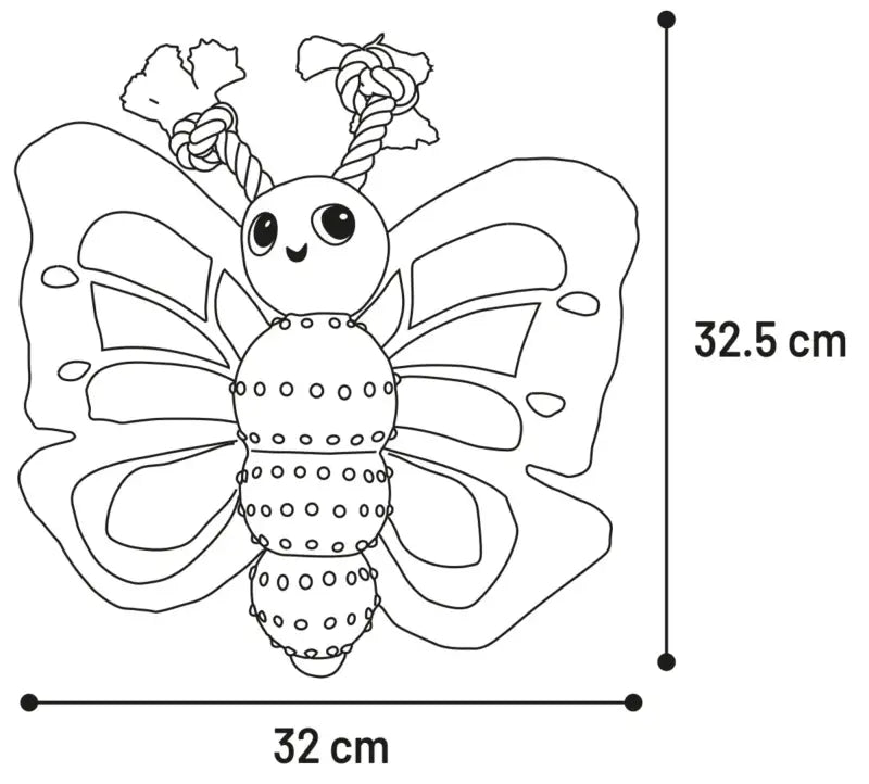 Hondenspeelgoed Pluche Vlinder Buspi — Paars - SPEELGOED