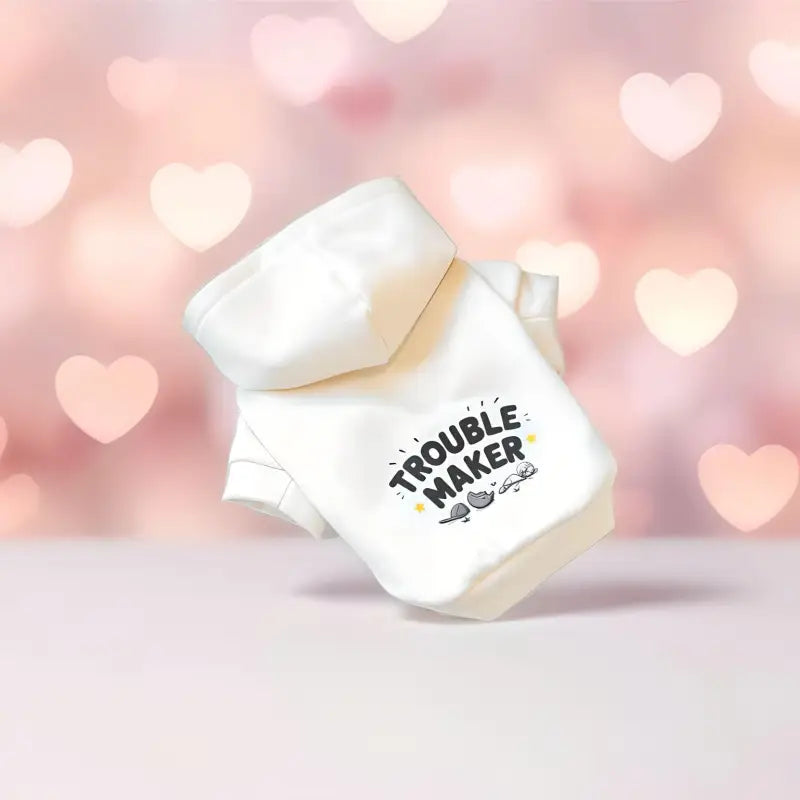 Hondentrui Trouble Maker — Wit - Ruglengte 20 cm - Hondenkleding