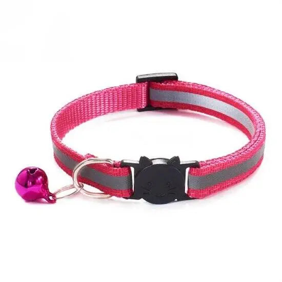 Kattenhalsbandje reflecterend fuchsia 20-30 cm x 10 mm — Fuchsia