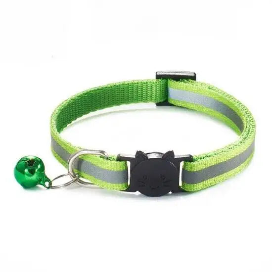 Kattenhalsbandje reflecterend groen 20-30 cm x 10 mm — Groen