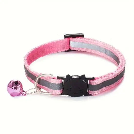 Kattenhalsbandje reflecterend roze 20-30 cm x 10 mm — Roze