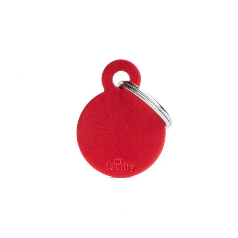 Kattenpenning aluminium rond rood Small