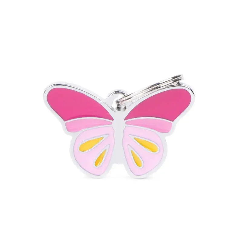 Kattenpenning Pink Butterfly