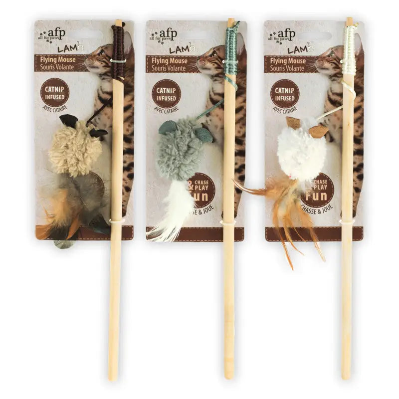 Kattenspeelgoed Lambswool Flying Mouse - SPEELGOED