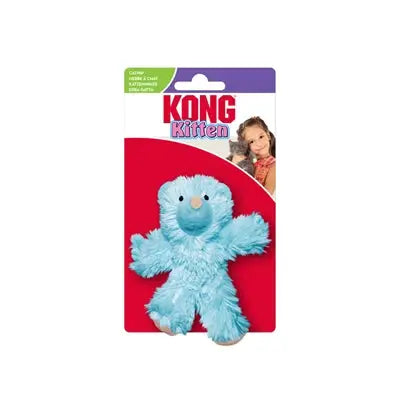 KONG Cat Kitten Teddy Bear — Blauw - SPEELGOED
