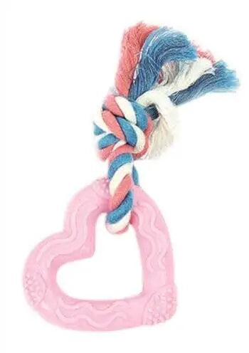 Little Rascals Bijt Hart roze / blauw / wit 15 cm