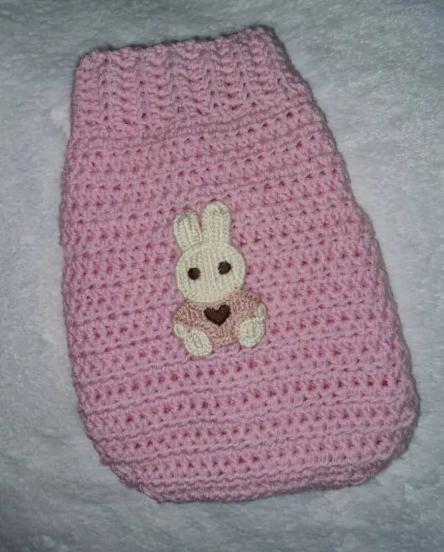 MySweety Baby Merino Hondentrui pink Bunny — Ruglengte 21 cm