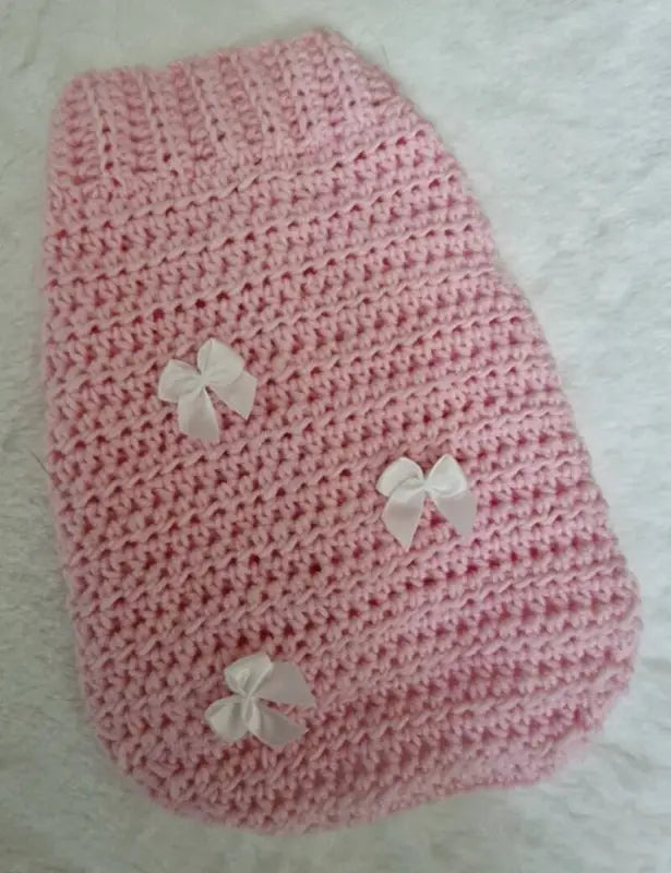 MySweety Baby Merino Hondentrui pink Papillon — Ruglengte 21 cm