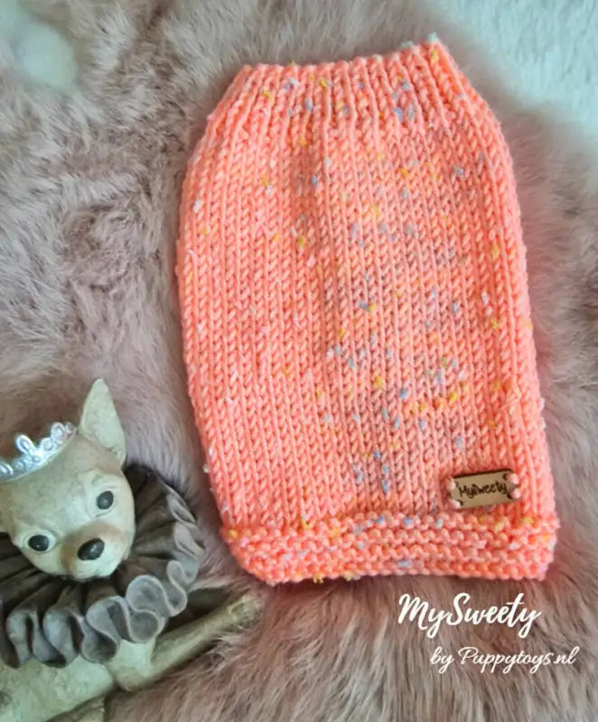 MySweety Chihuahua truitje Orange Lady — Ruglengte 19 cm