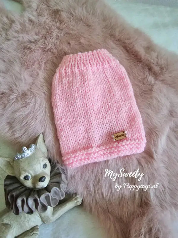 MySweety Pullover Little Puppy in Pink — Ruglengte 15 cm