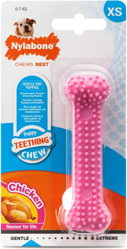 Nylabone Puppy Dental Bot roze SPEELGOED