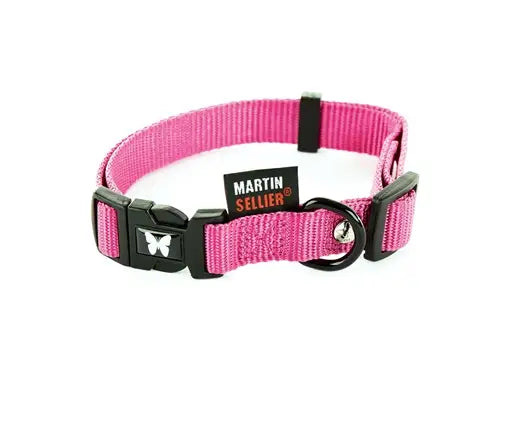 Nylon Hondenhalsband roze 20-30 cm - HALSBANDEN/LIJNEN NYLON