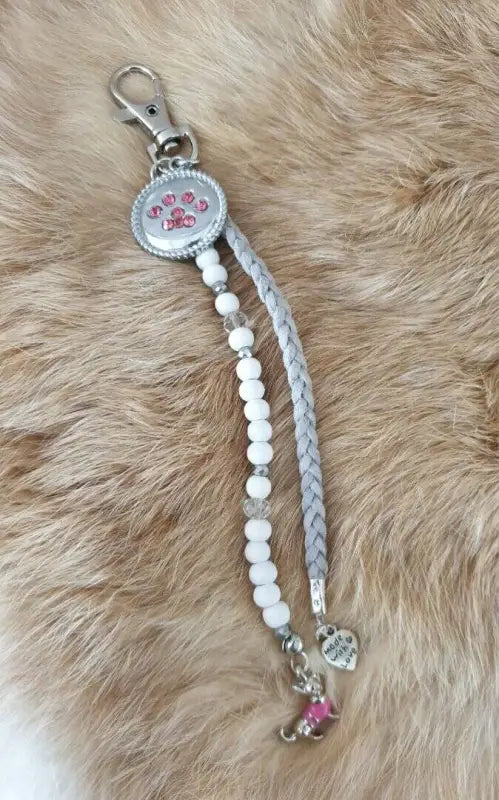 Pink Paw sleutelhanger roze / taupe