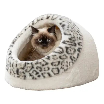 Trixie Kattenmand Iglo Leo Soft Pluche Creme / Panterprint