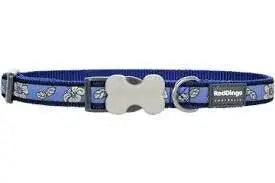 Red Dingo Hondenhalsband Hibiscus Blue 20-32 cm