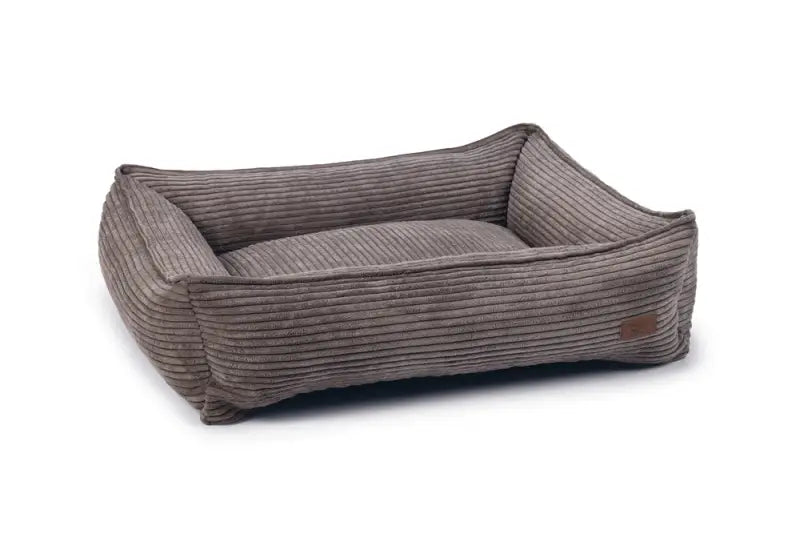 Ribbed Hondenmand antraciet — Bruin - 80x70x22 cm - BEDDEN/MANDEN/KUSSENS