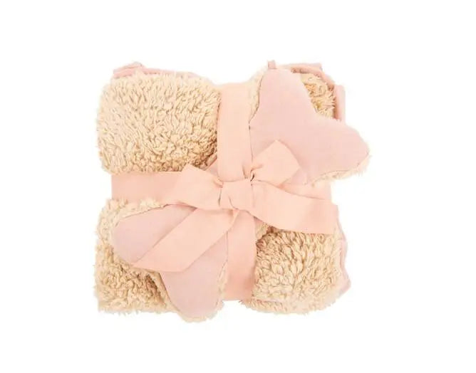 Scruffs Cosy Blanket & Bone Toy Gift Set pink 110x75 cm