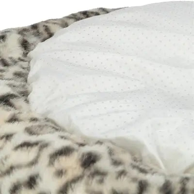 Trixie Hondenmand Leo Soft Rond Pluche Creme / Panterprint