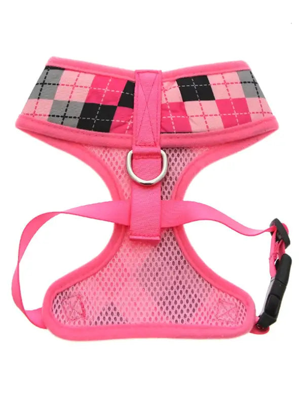 UrbanPup Argyle Harness — Roze - Hondentuigje
