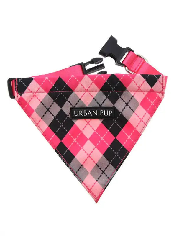 UrbanPup Bandana Pink Argyle 28-34 cm S