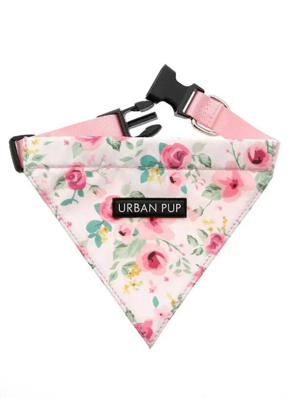 UrbanPup Bandana Pink Floral Cascade 33-40 cm M
