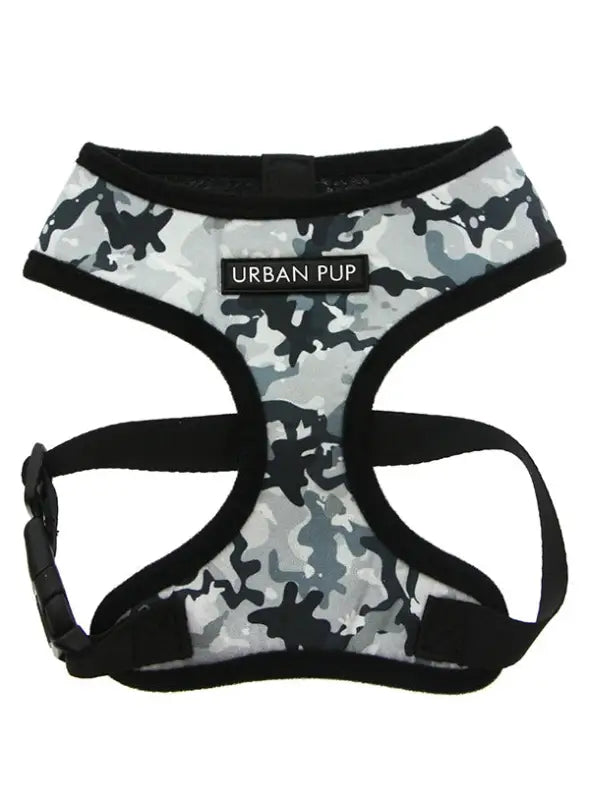 UrbanPup Camouflage Harness — Grijs - XXS 20-25 cm - Hondentuigje