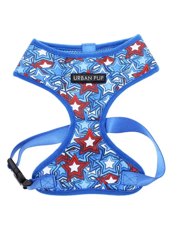 UrbanPup Hero Star Harness — Blauw - XXS 20-25 cm - Hondentuigje