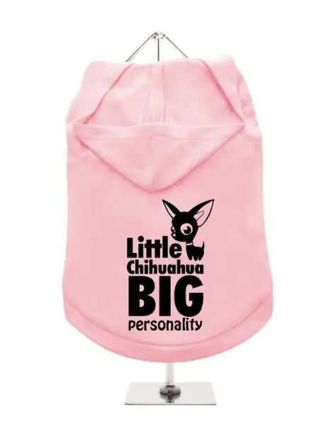 UrbanPup Hondenhoodie Big Personality — Roze - Ruglengte 16 cm - Hondenkleding