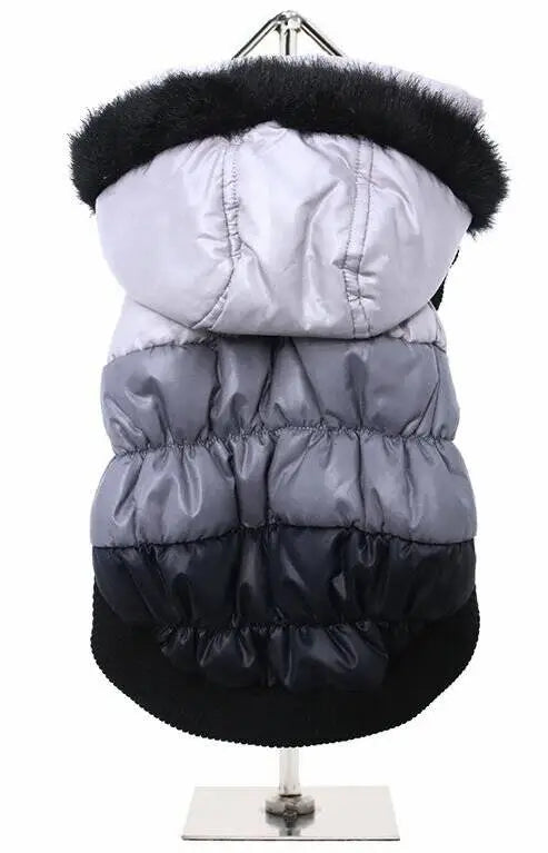 UrbanPup Hondenjas Grey Thermo Quilted Parka — Ruglengte 20 cm