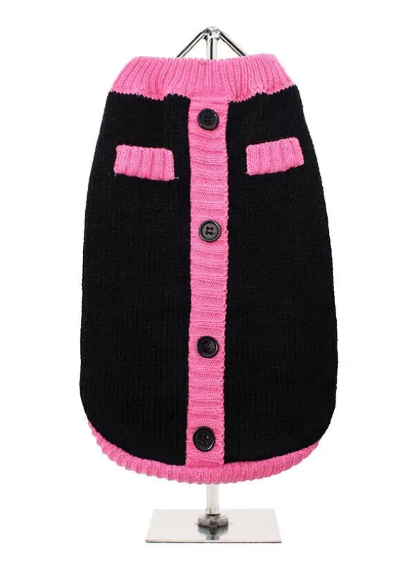 UrbanPup Hondentrui Black and Pink 30 cm — Roze