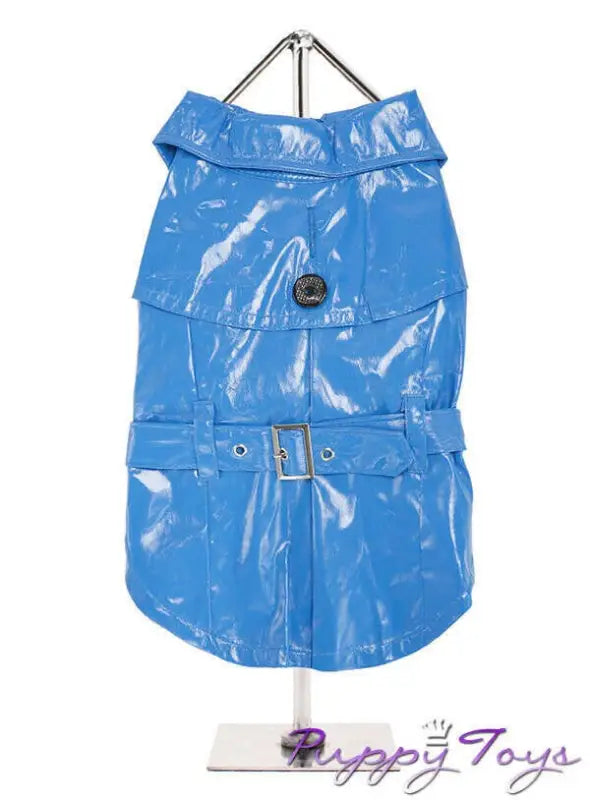 UrbanPup Trench Coat Blue — Ruglengte 35 cm